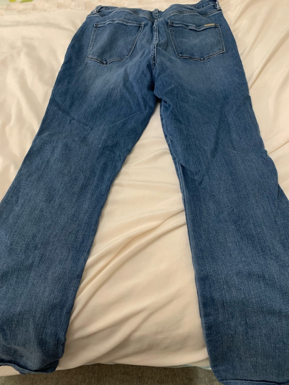 White House Black Market Denim Skinny Flare Jeans in Blue